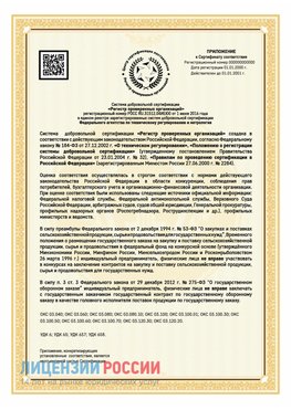 Приложение к сертификату для ИП Ефремов Сертификат СТО 03.080.02033720.1-2020